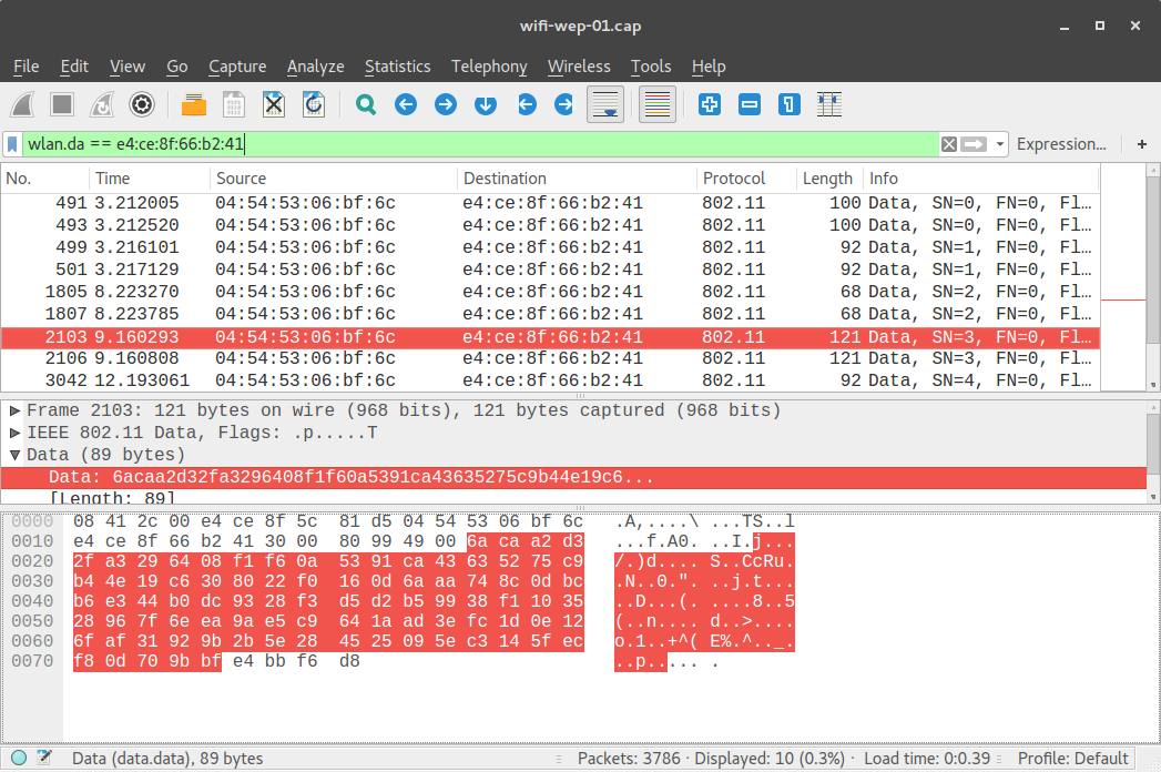 Passive sniffing in 802.11 networks